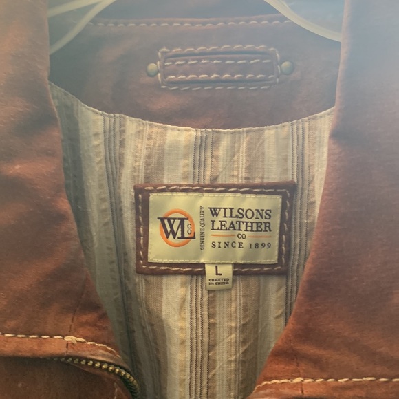 Mens lather suade jacket with zipper - Picture 3 of 6